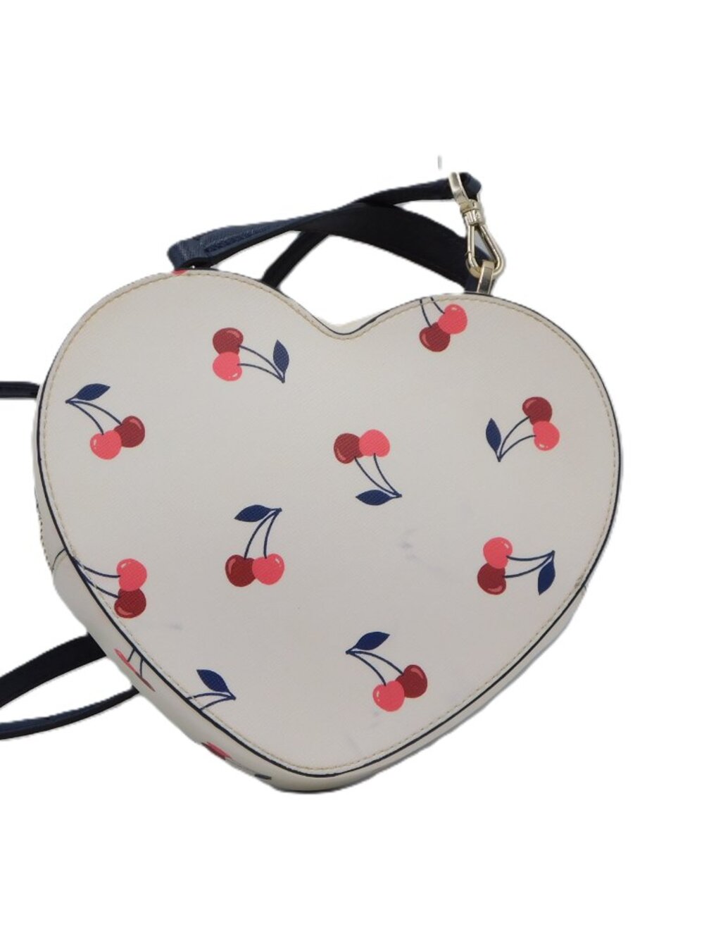 kate spade New York Love Shack Cherry Heart Crossbody in Cream | Stained | Fair - Picture 3 of 14